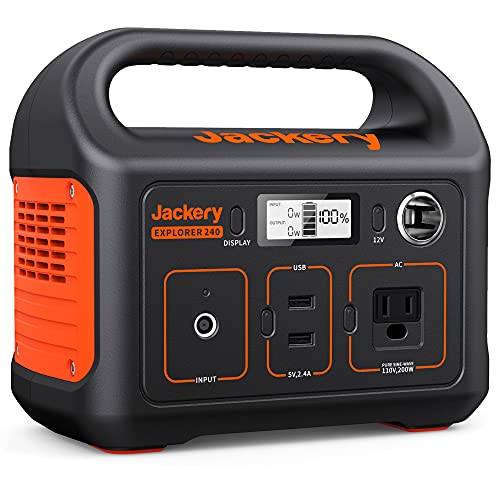 Jackery Portable Power Station Explorer 240, 240Wh Backup Lithium Battery, 110V/200W Pure Sine Wave...