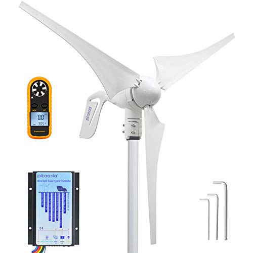 Pikasola Wind Turbine Generator 12V 400W with a 30A Hybrid Charge Controller. As Solar and Wind...